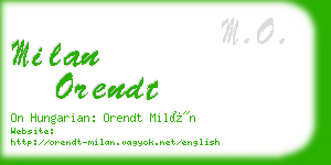 milan orendt business card